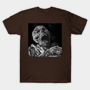 Cosmic Mummy in Black and White T-Shirt